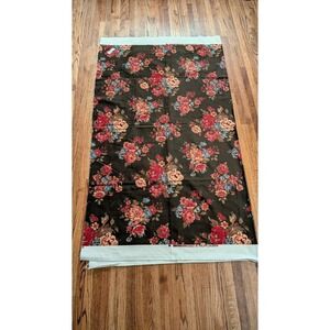 Vintage Ralph Lauren Brown "Woodsmoke" Cotton Floral Twill Fabric 54 x 66 Inch